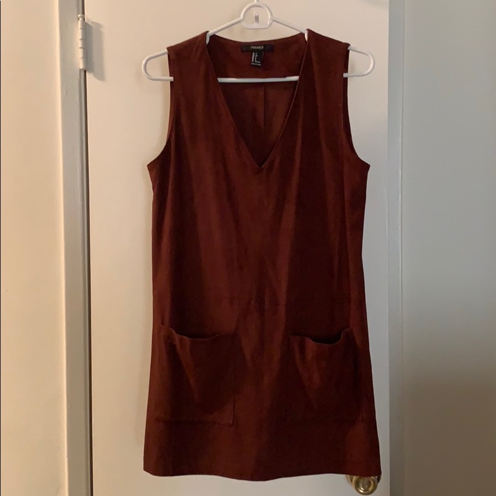 Maroon Suede Dress